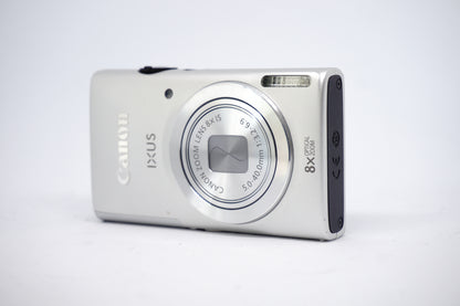 Canon IXUS White 8x Compact Digital Camera front view