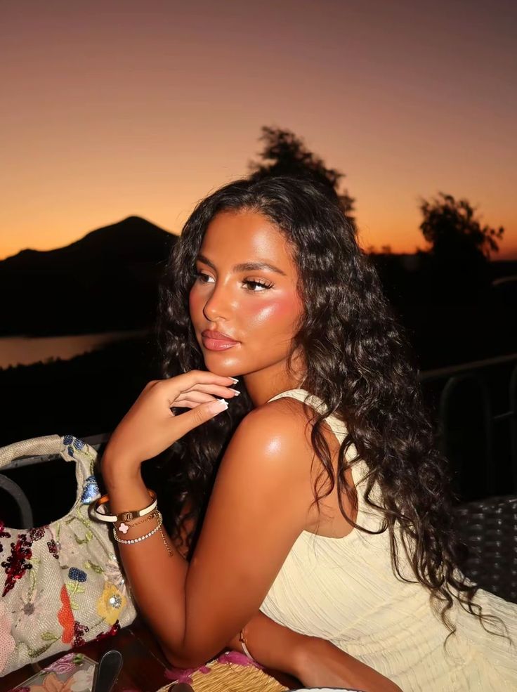 Sunset flash portrait with warm glow